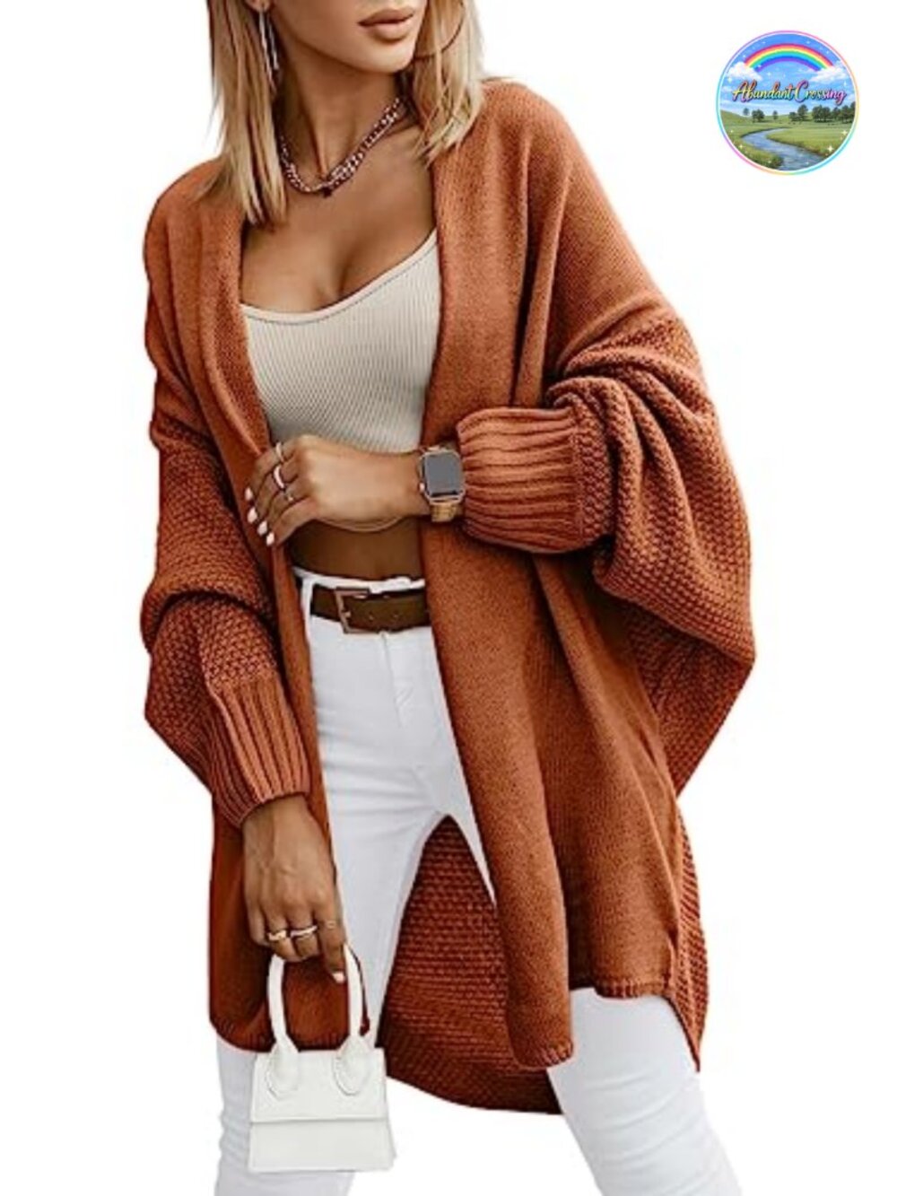 Women's Oversized Cardigan Sweaters Open Front Long Sleeve Knit 85% Acrylic